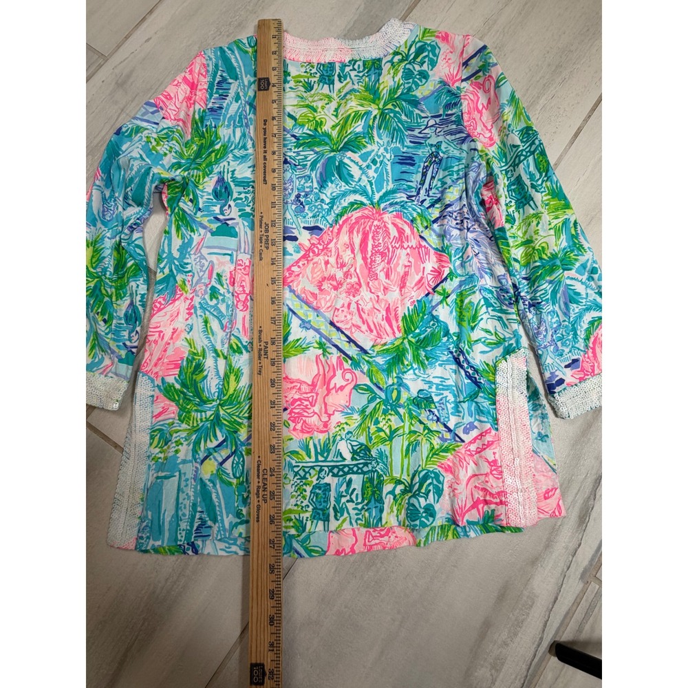 Lilly Pulitzer Renato Bohemian Queen Sequin Tunic Size S - Picture 7 of 9